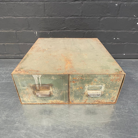 Green metal drawers Qty 1