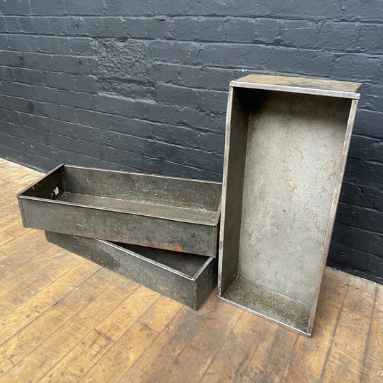 Industrial steel bin tins Qty 42