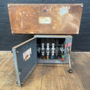 Industrial powerhouse props prop rental hire vintage movie film set dec large isolator switchgear industrial factory lever 2