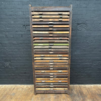 Industrial powerhouse props prop rental hire vintage movie film set dec letterpress printing cabinet drawers printing printers