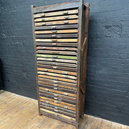 Letterpress cabinet drawers Qty 1