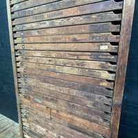 Industrial powerhouse props prop rental hire vintage movie film set dec letterpress printing cabinet drawers wooden