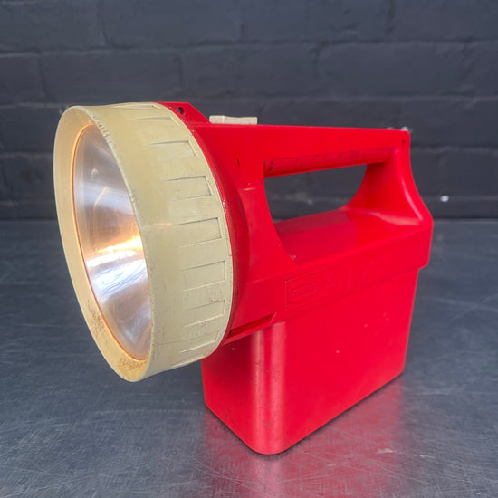 Red vintage  battery torch