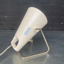 Industrial powerhouse props prop rental hire vintage movie film set dec light lighting philips infraphil desk lamp red white