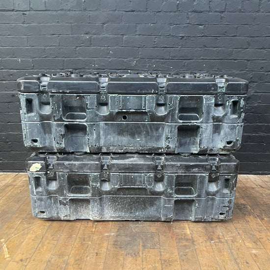 Plastic black storage containers Qty 2
