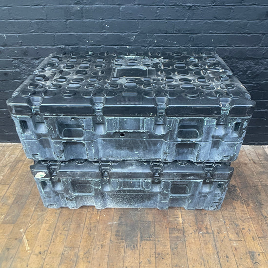 Plastic black storage containers Qty 2