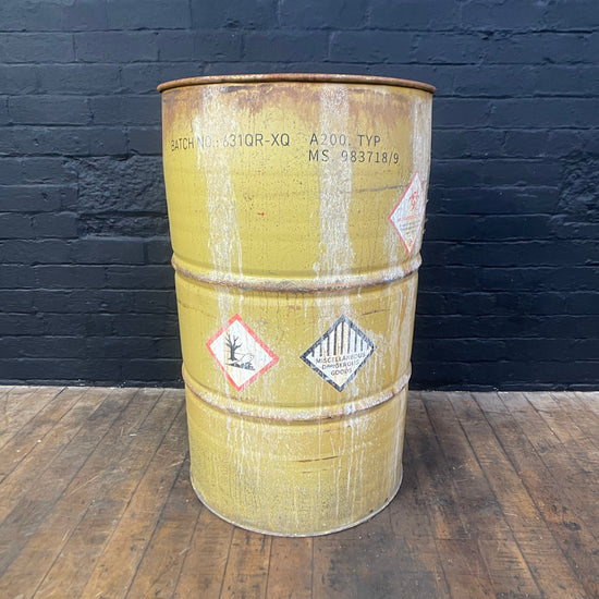 Rusty yellow oil drum Qty 2