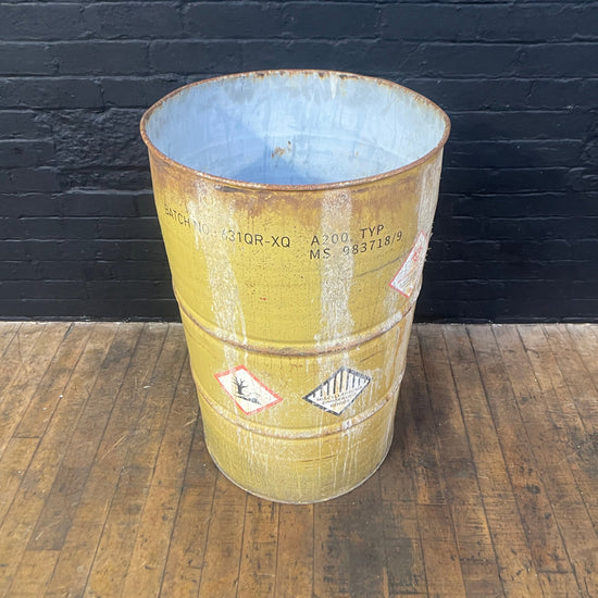 Rusty yellow oil drum Qty 2