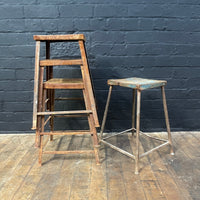 Industrial powerhouse props prop rental hire vintage movie film set dec rusty stacking stools