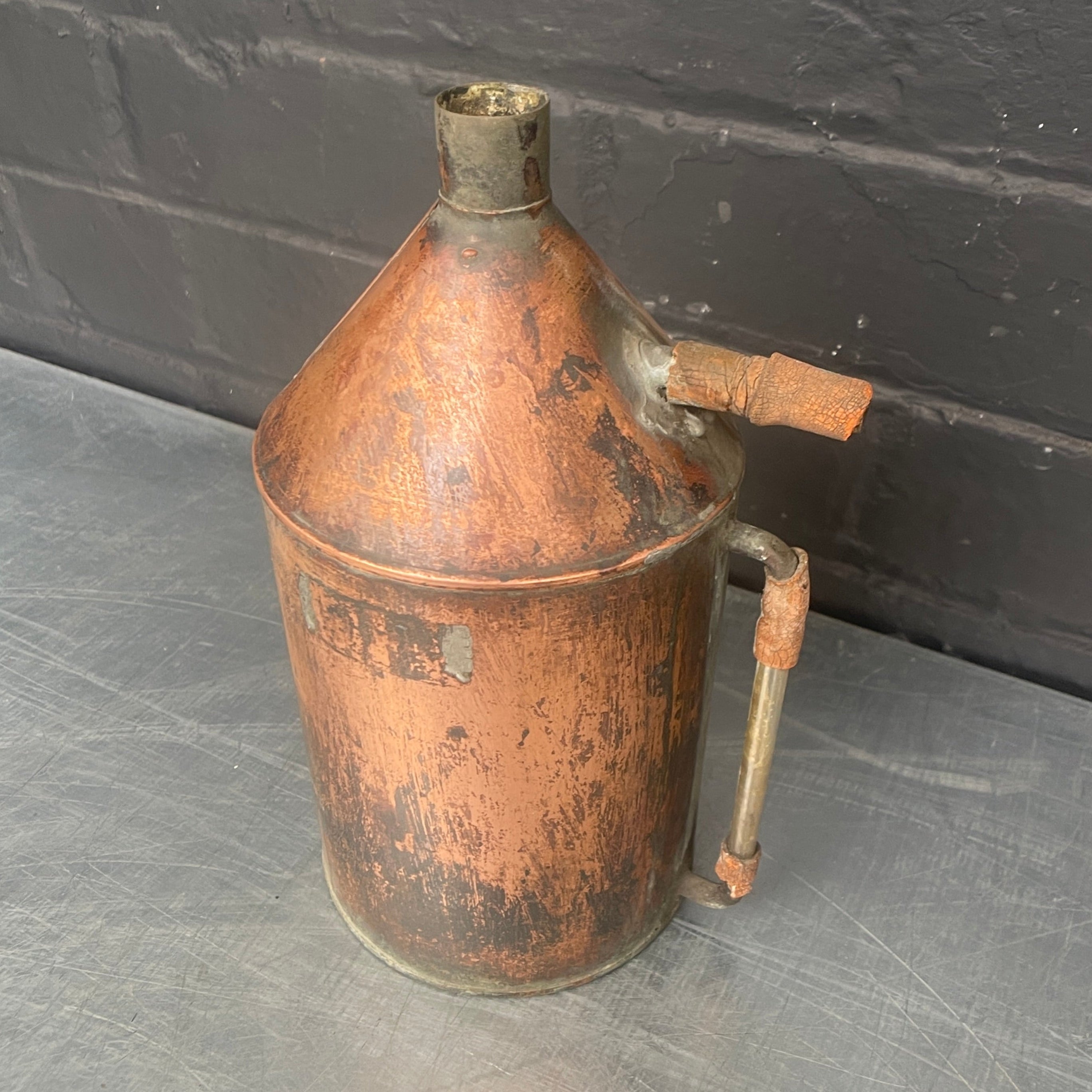 Industrial powerhouse props prop rental hire vintage movie film set dec scientific copper can cans containers lab