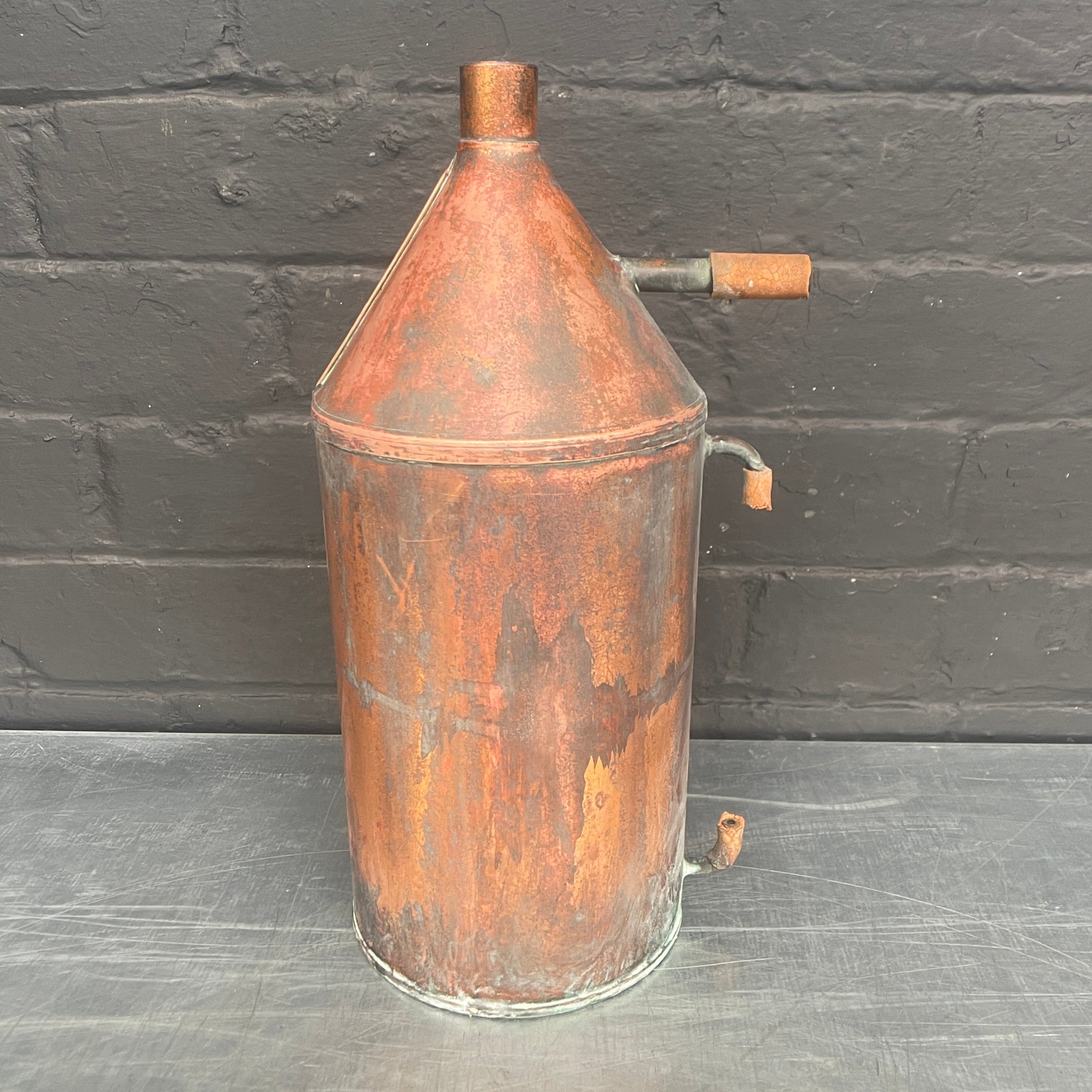 Industrial powerhouse props prop rental hire vintage movie film set dec scientific copper can cans containers lab 2