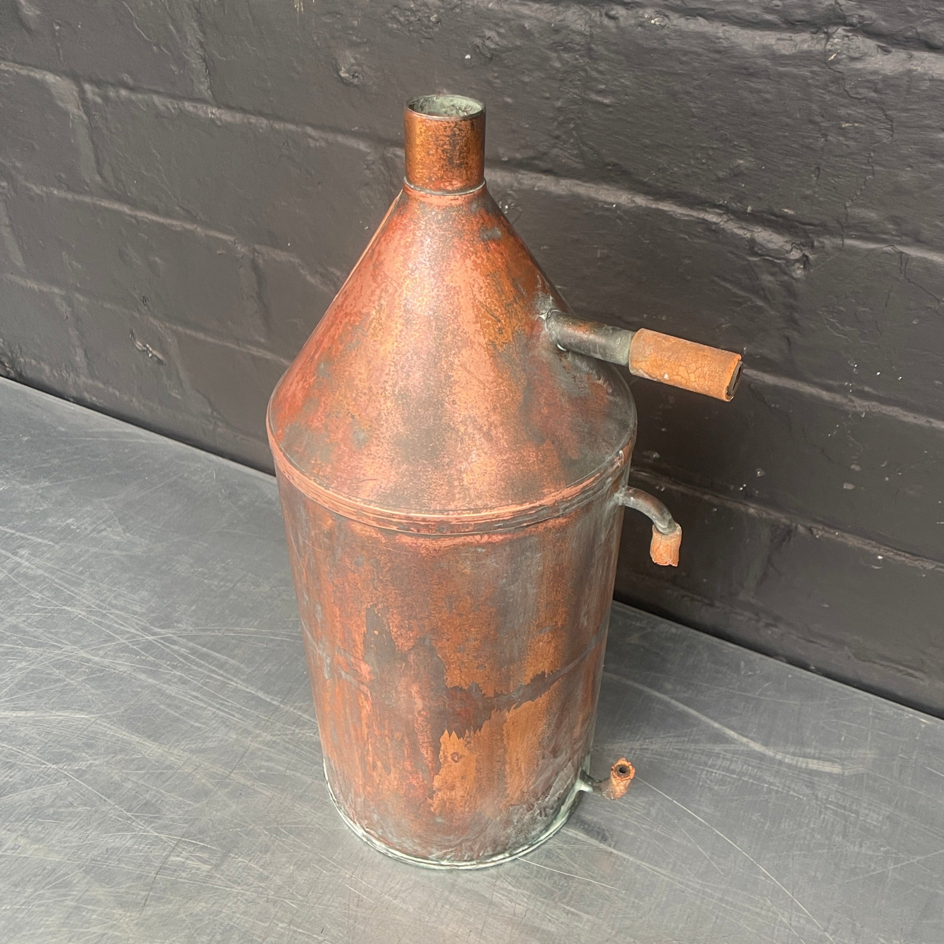 Industrial powerhouse props prop rental hire vintage movie film set dec scientific copper can cans containers lab 3