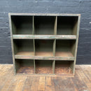 Industrial powerhouse props prop rental hire vintage movie film set dec shelving shelves pigeonholes storage