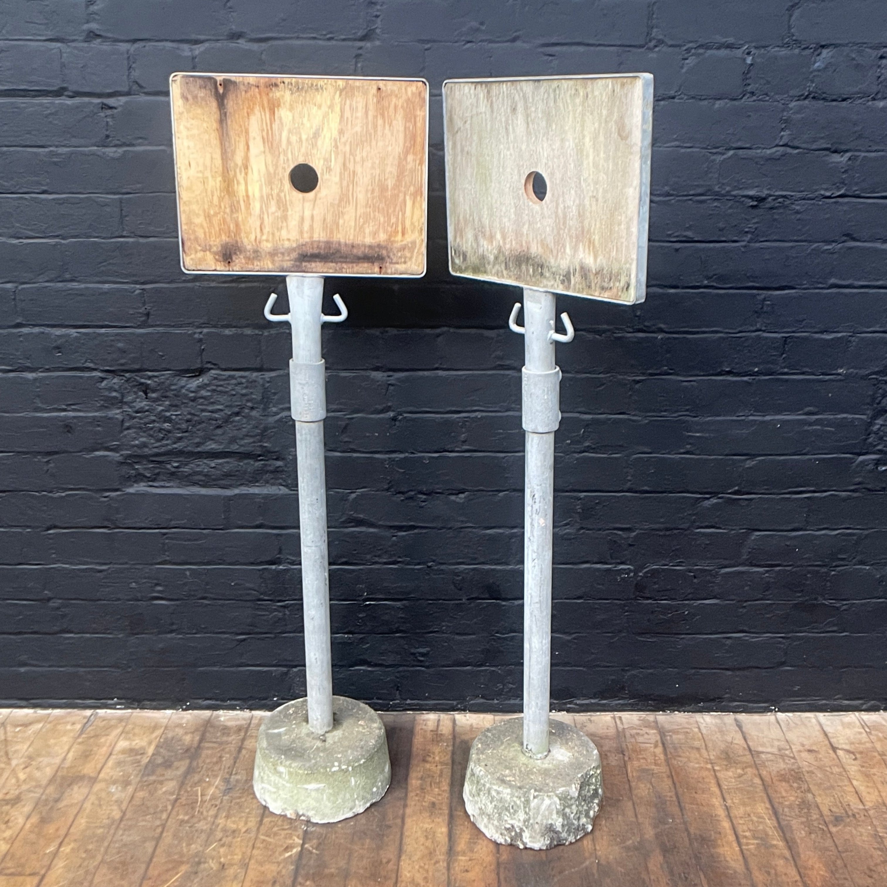 Industrial powerhouse props prop rental hire vintage movie film set dec sign stands concrete base