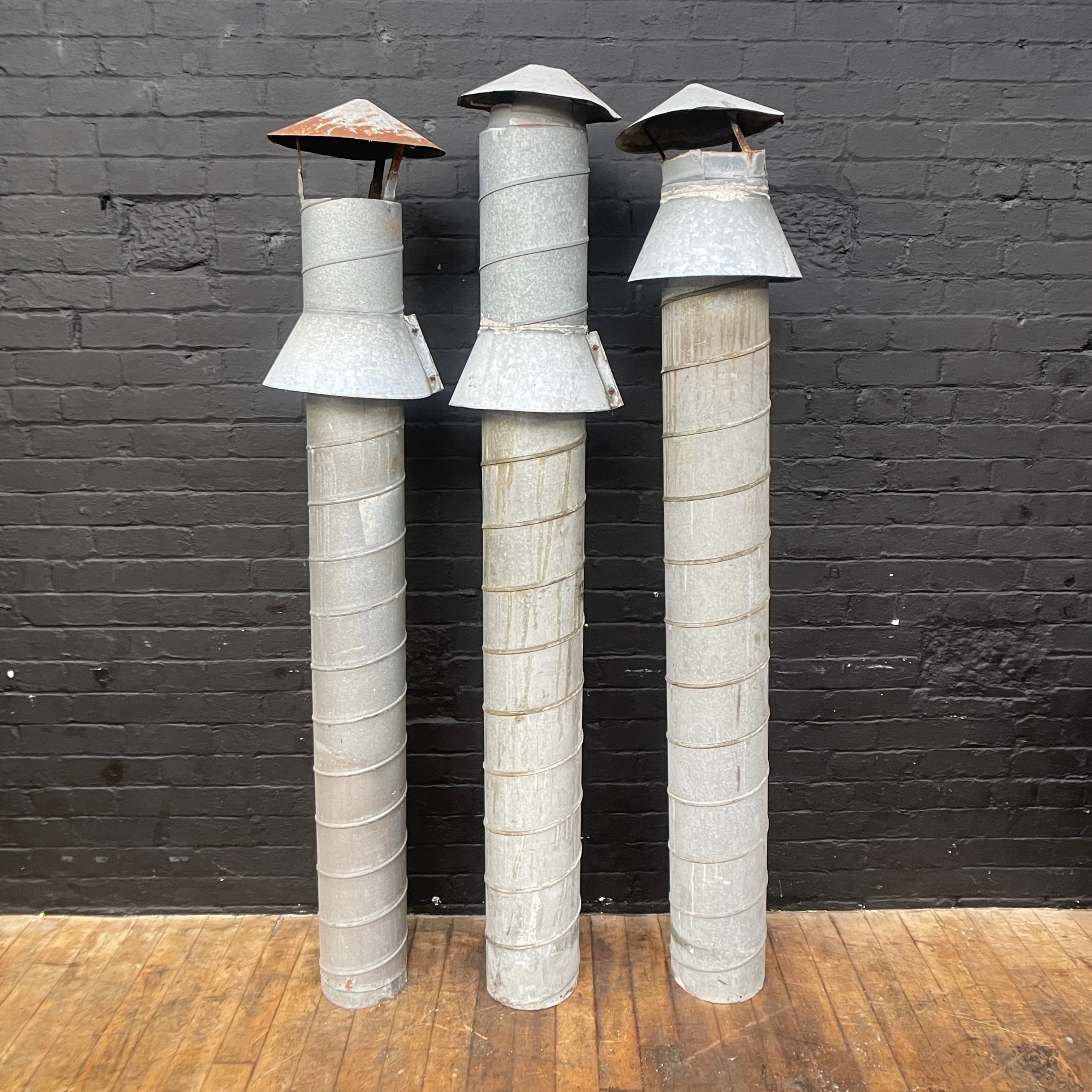 Industrial powerhouse props prop rental hire vintage movie film set dec vent vents tube galvanised duct ducting flue steel
 23