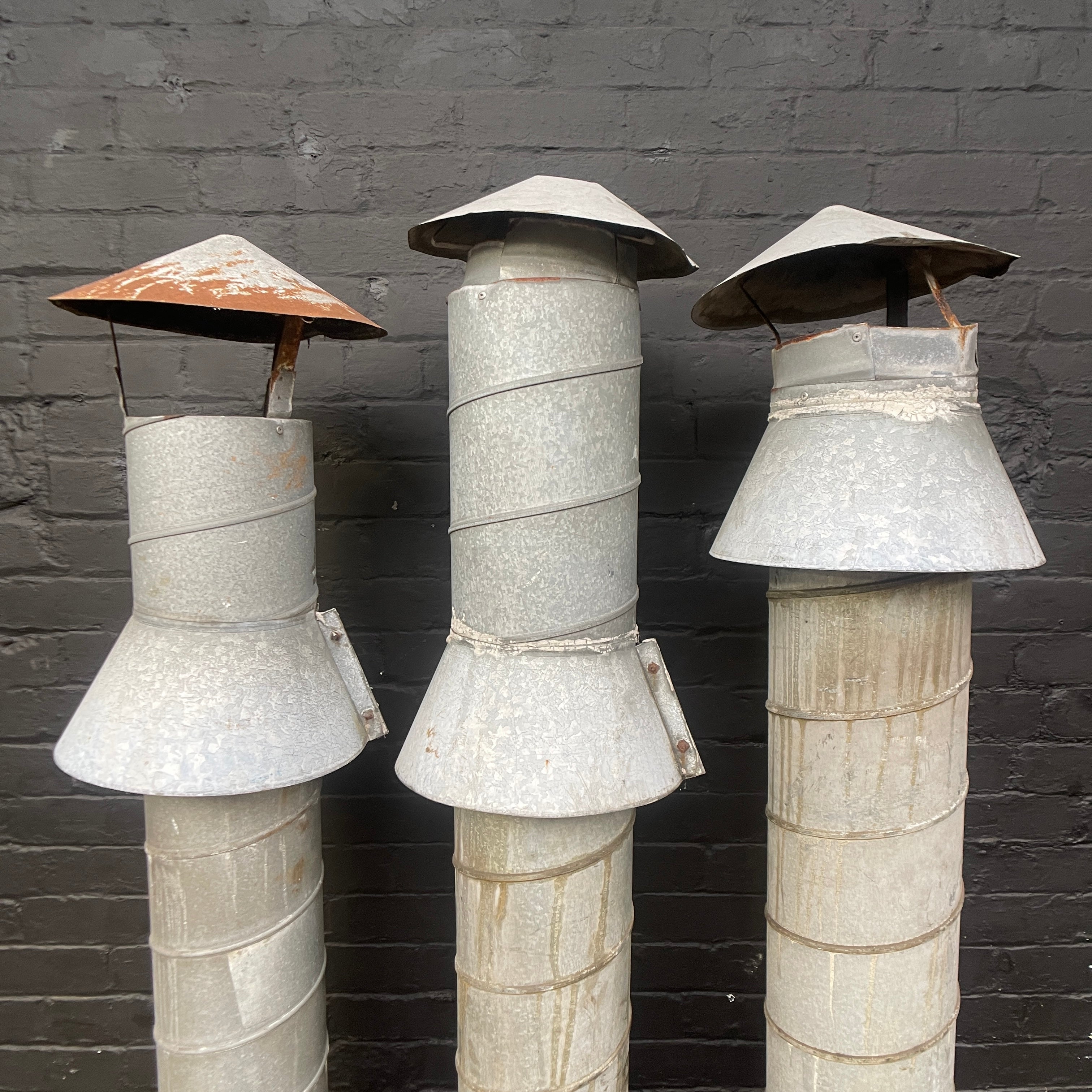 Industrial powerhouse props prop rental hire vintage movie film set dec vent vents tube galvanised duct ducting flue steel
 24