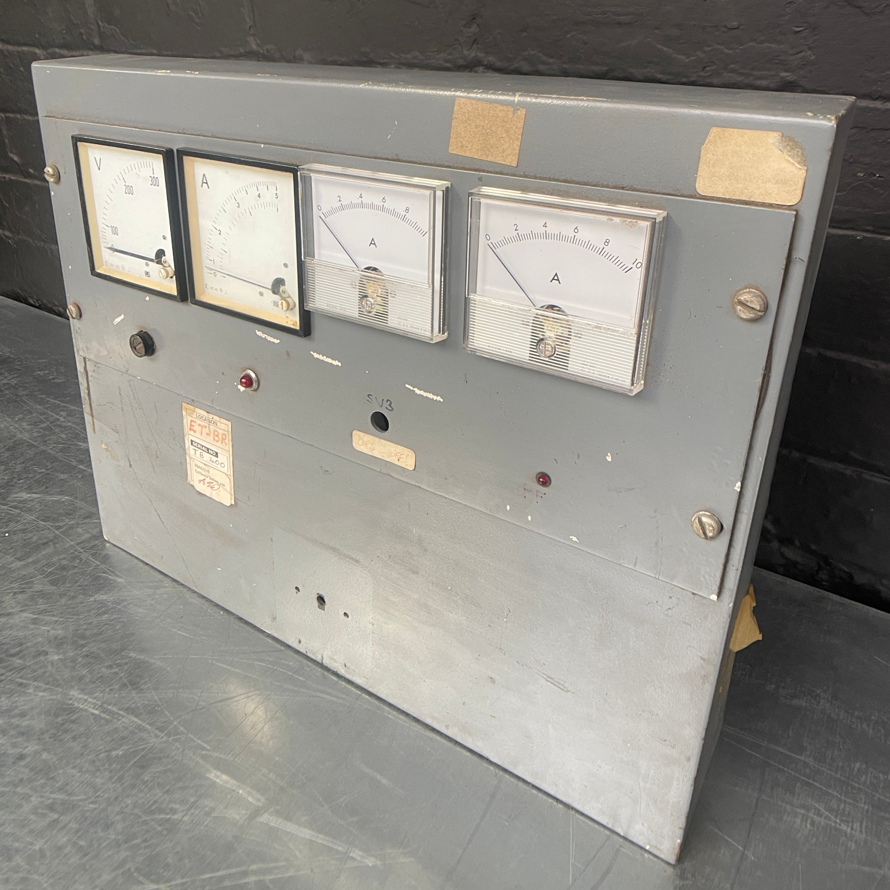 Industrial powerhouse props prop rental hire vintage movie film set dec volt amp meter electrical equipment 1