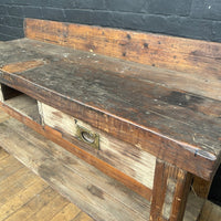 Industrial powerhouse props prop rental hire vintage movie film set dec workbench engineers table wooden 3