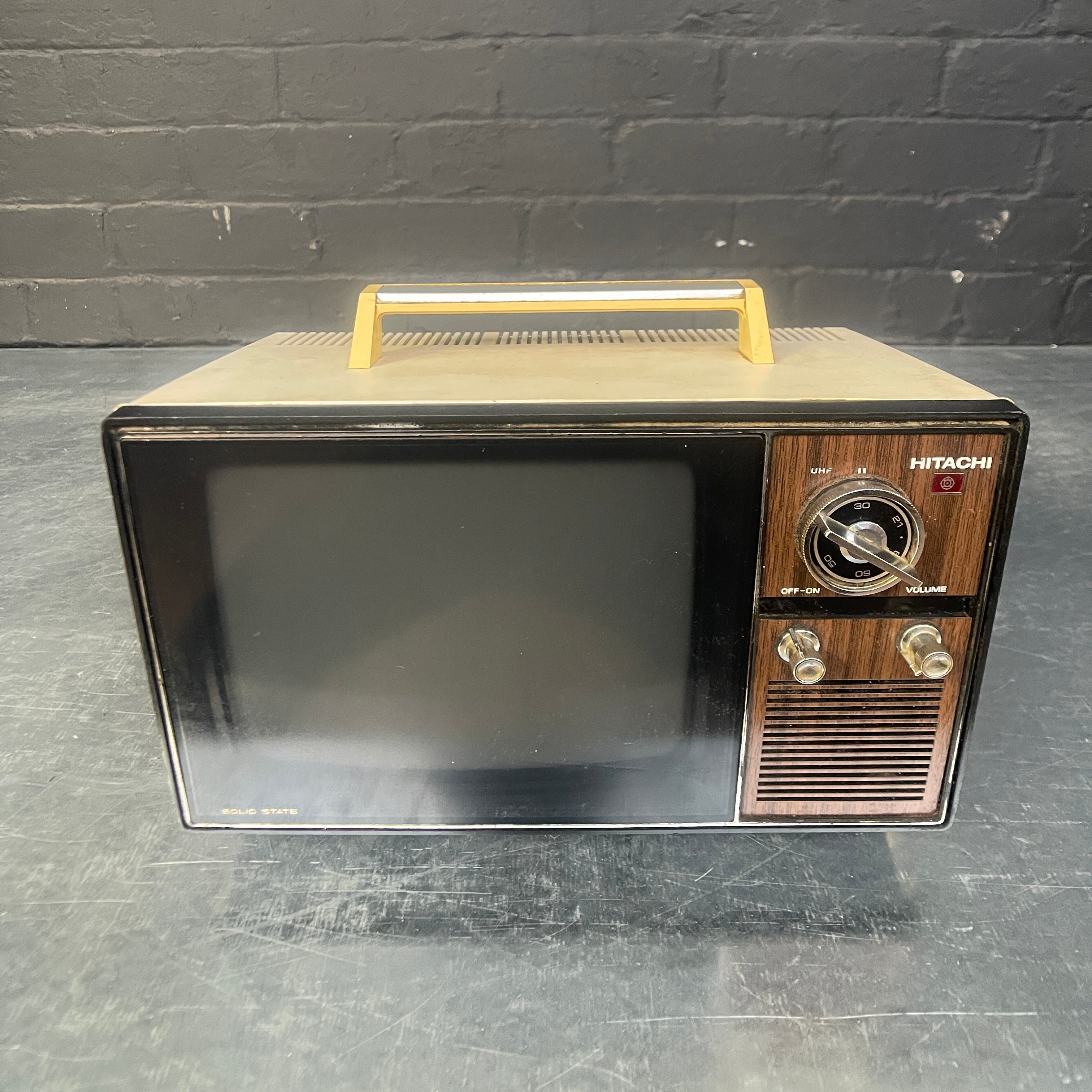 Industrial powerhouse props prop rental hire vintage tv movie film set dec hitachi television portable
