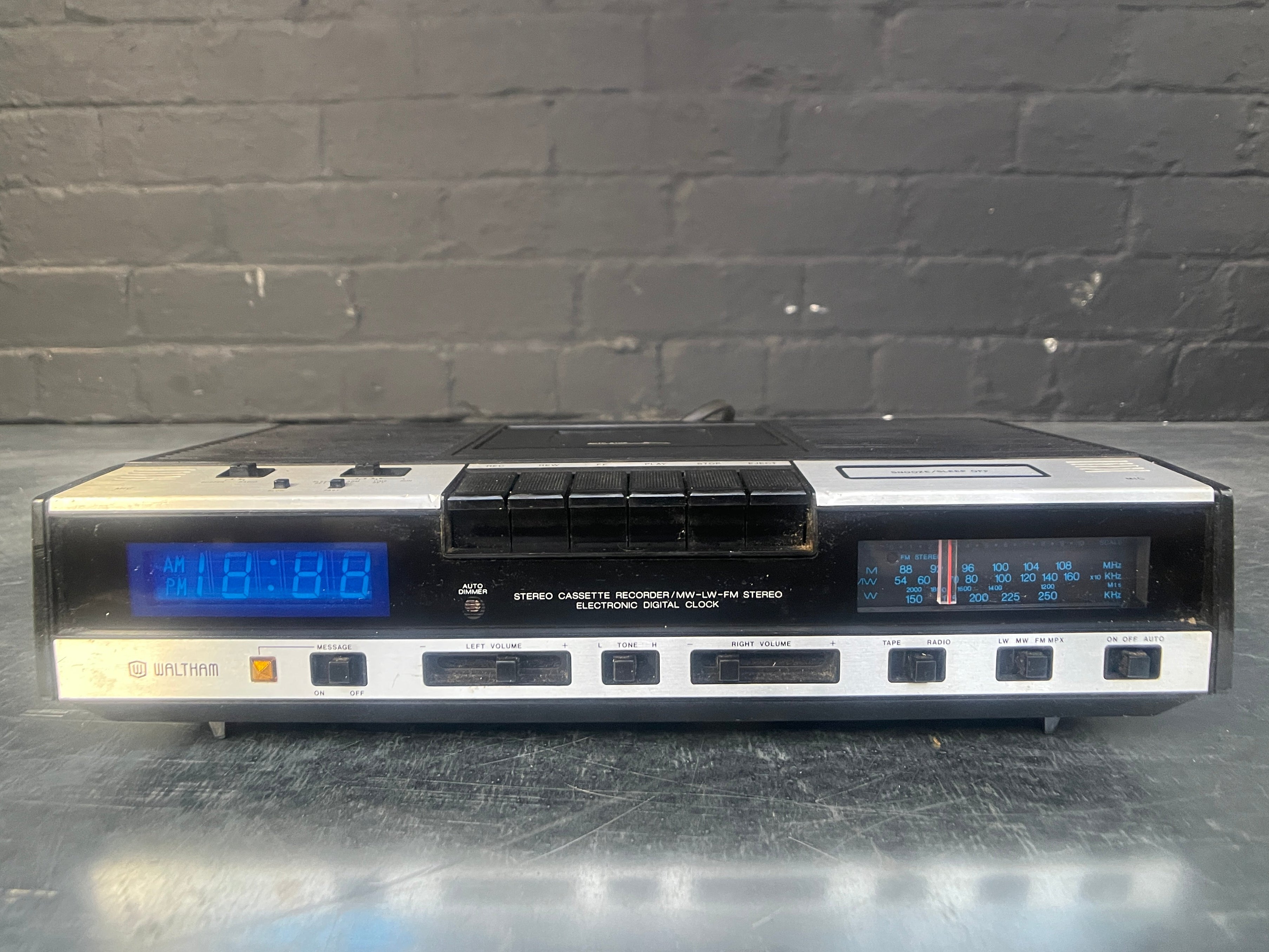 Industrial powerhouse props prop rental hire vintage tv movie film set dec radio cassette alarm player 1