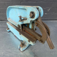 Industrial powerhouse props prop rental hire vintage tv movie film set dec shearing cutting tool tools blue