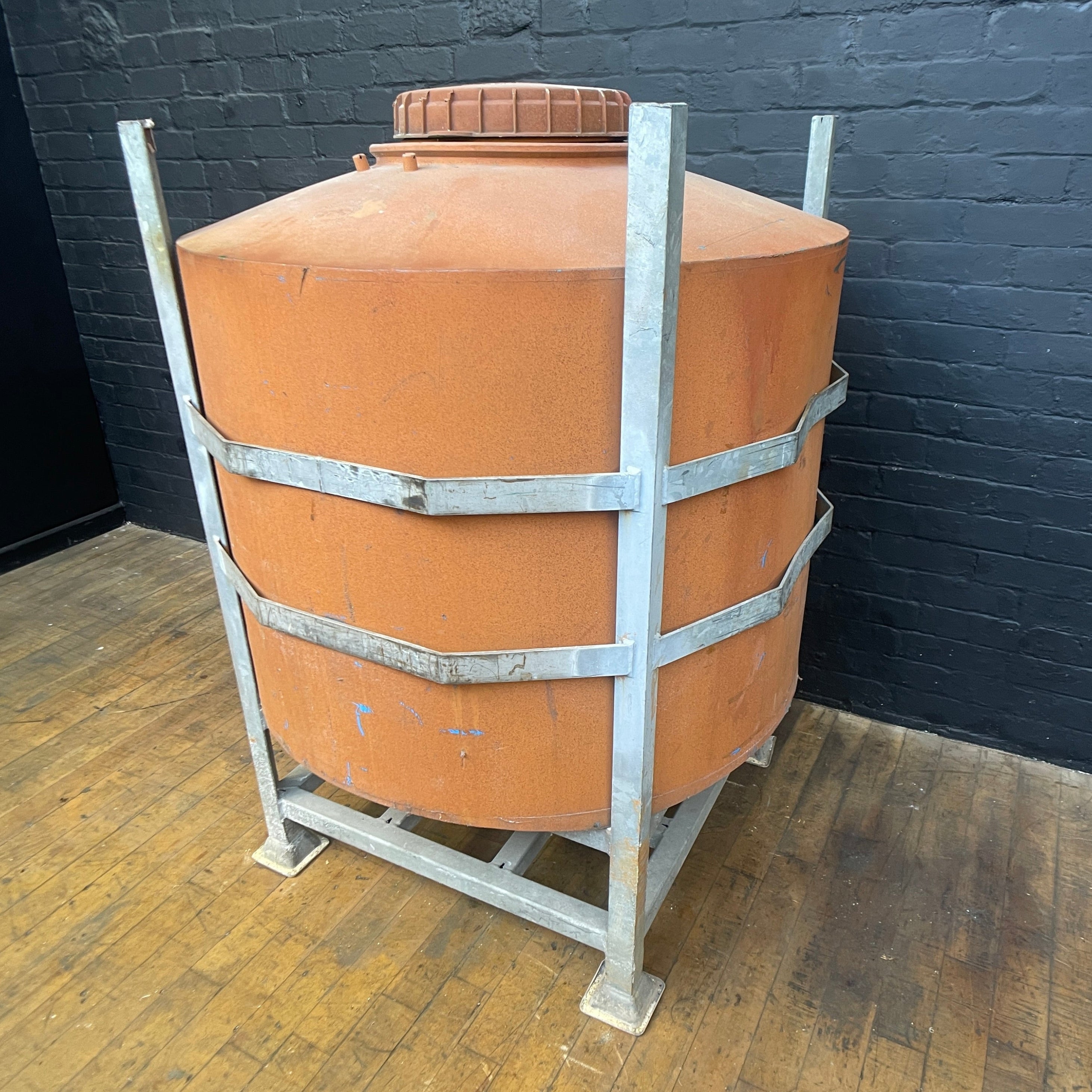 Storage industrial liquid container rusty Industrial powerhouse props prop rental hire vintage movie film set dec 2