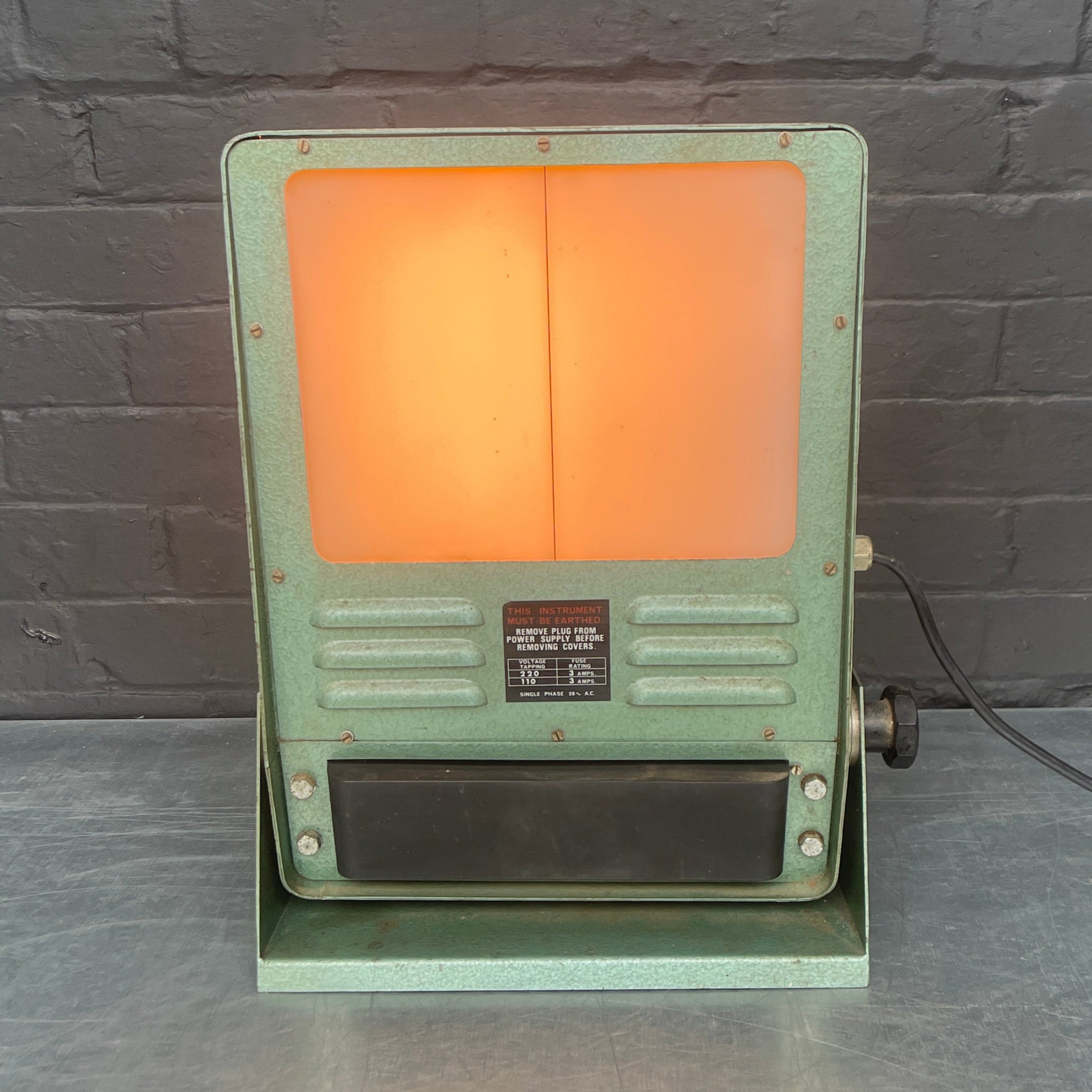 adjustable light box projector slide viewer Industrial powerhouse props prop rental hire vintage movie film set dec light lighting
