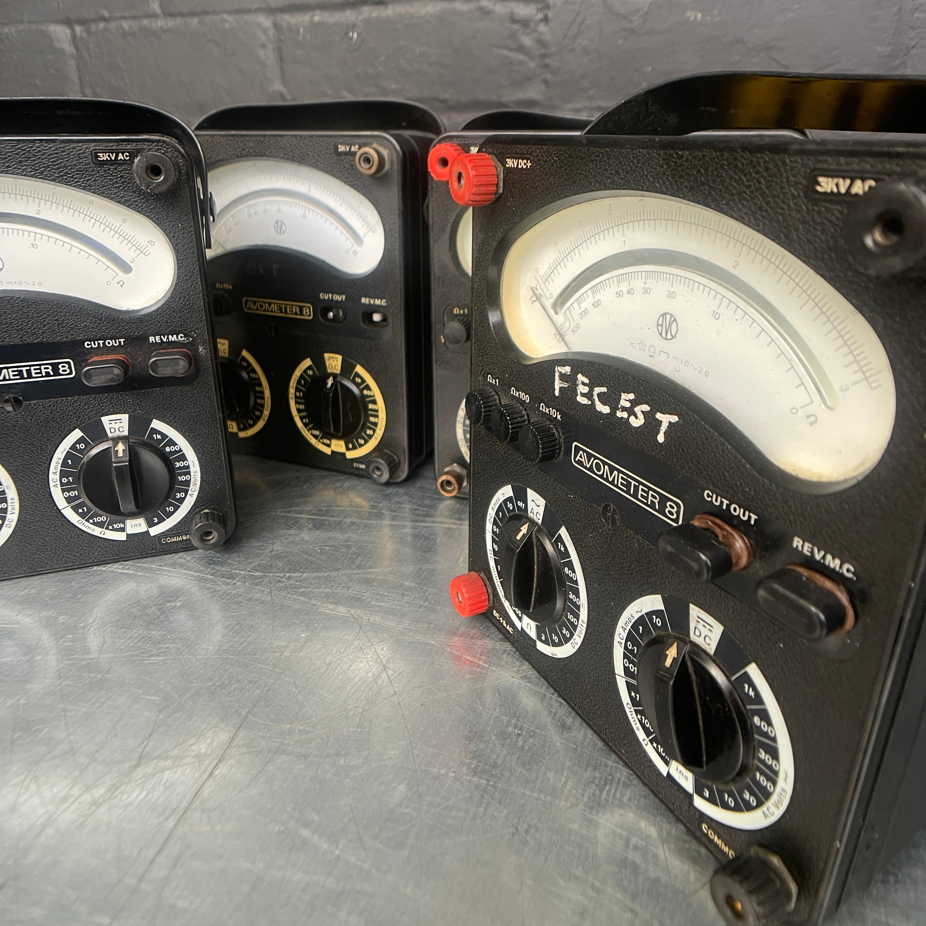 avometer volt tester electrical scientific Industrial powerhouse props prop rental hire vintage movie film set dec 3