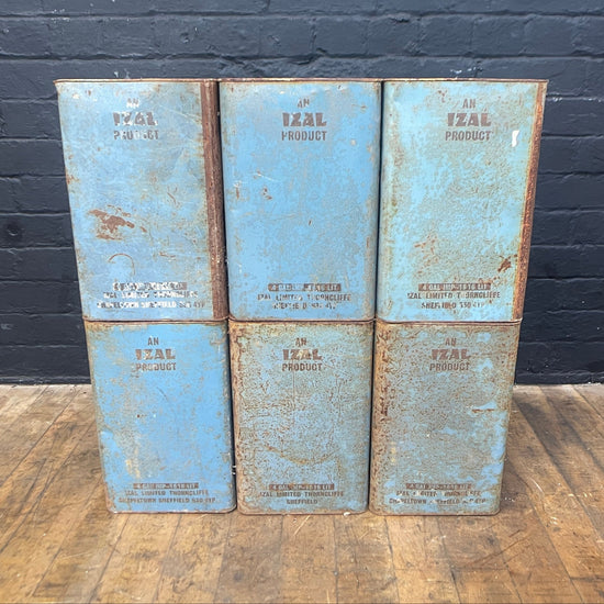 Blue industrial tin stacks pigeon holes Qty 2