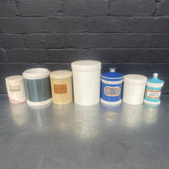 Ceramic apothecary pots Qty 1 set