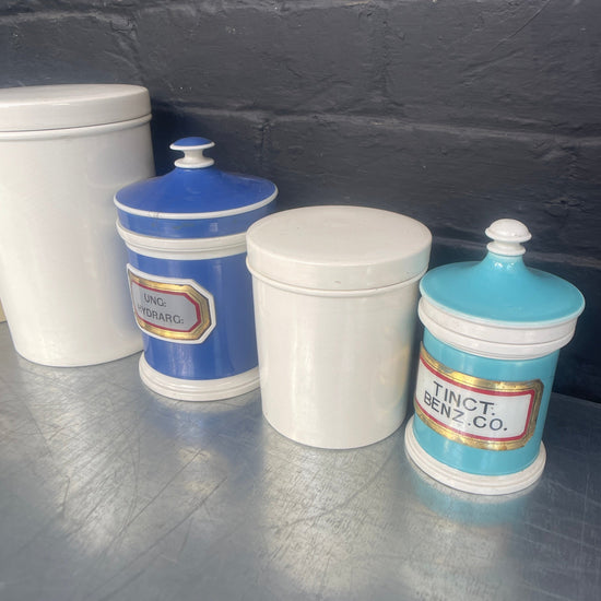 Ceramic apothecary pots Qty 1 set