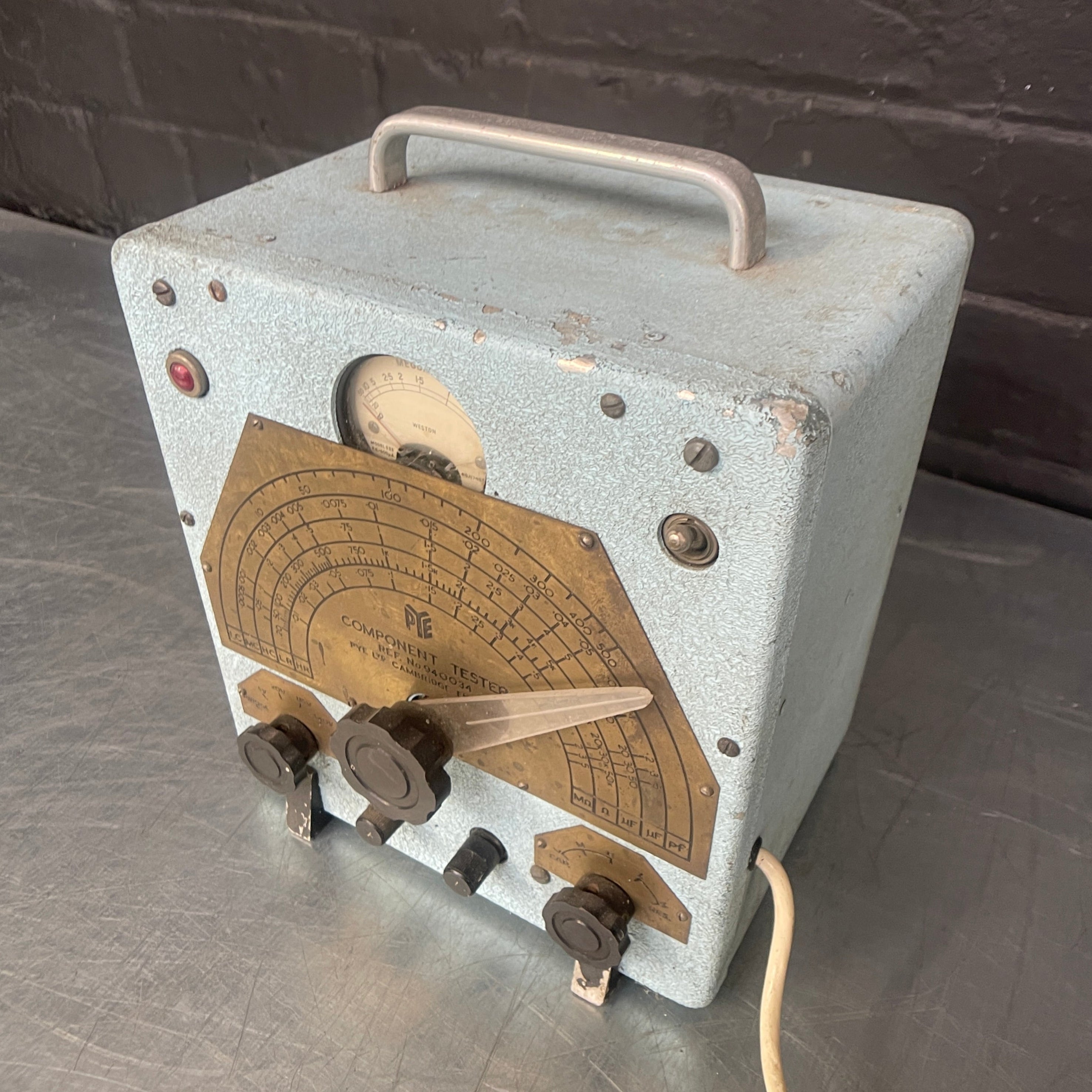 electrical component tester test set Industrial powerhouse props prop rental hire vintage movie film set dec 1