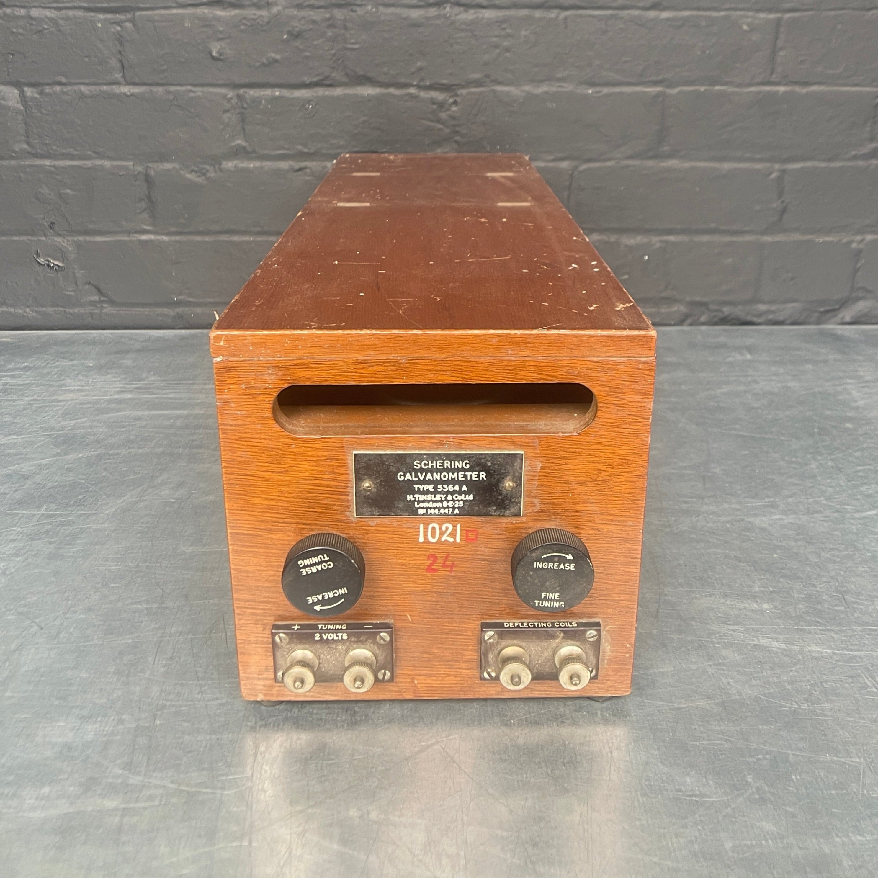 electrical galvanometer scientific tester test kit Industrial powerhouse props prop rental hire vintage movie film set dec

