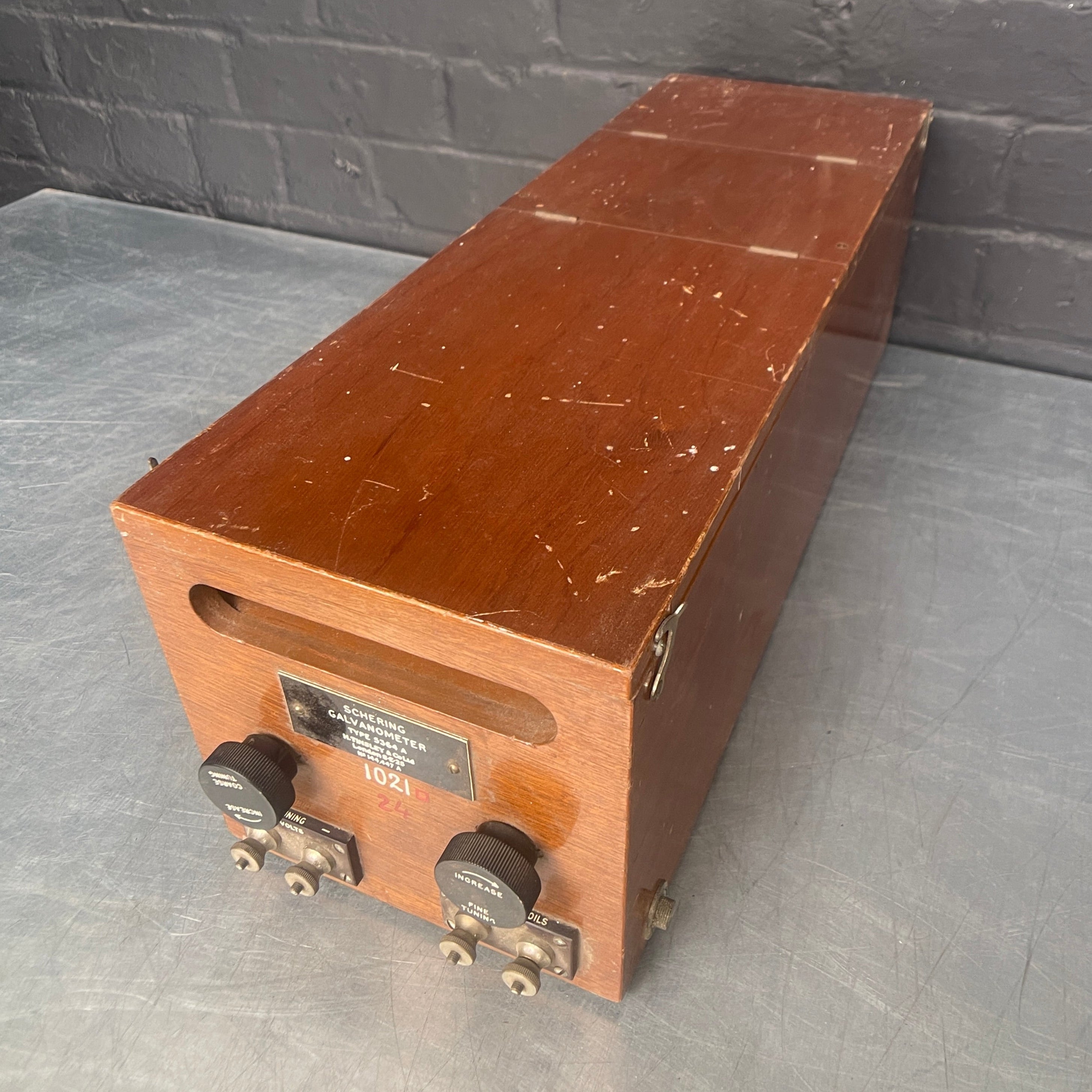 electrical galvanometer scientific tester test kit Industrial powerhouse props prop rental hire vintage movie film set dec
 1