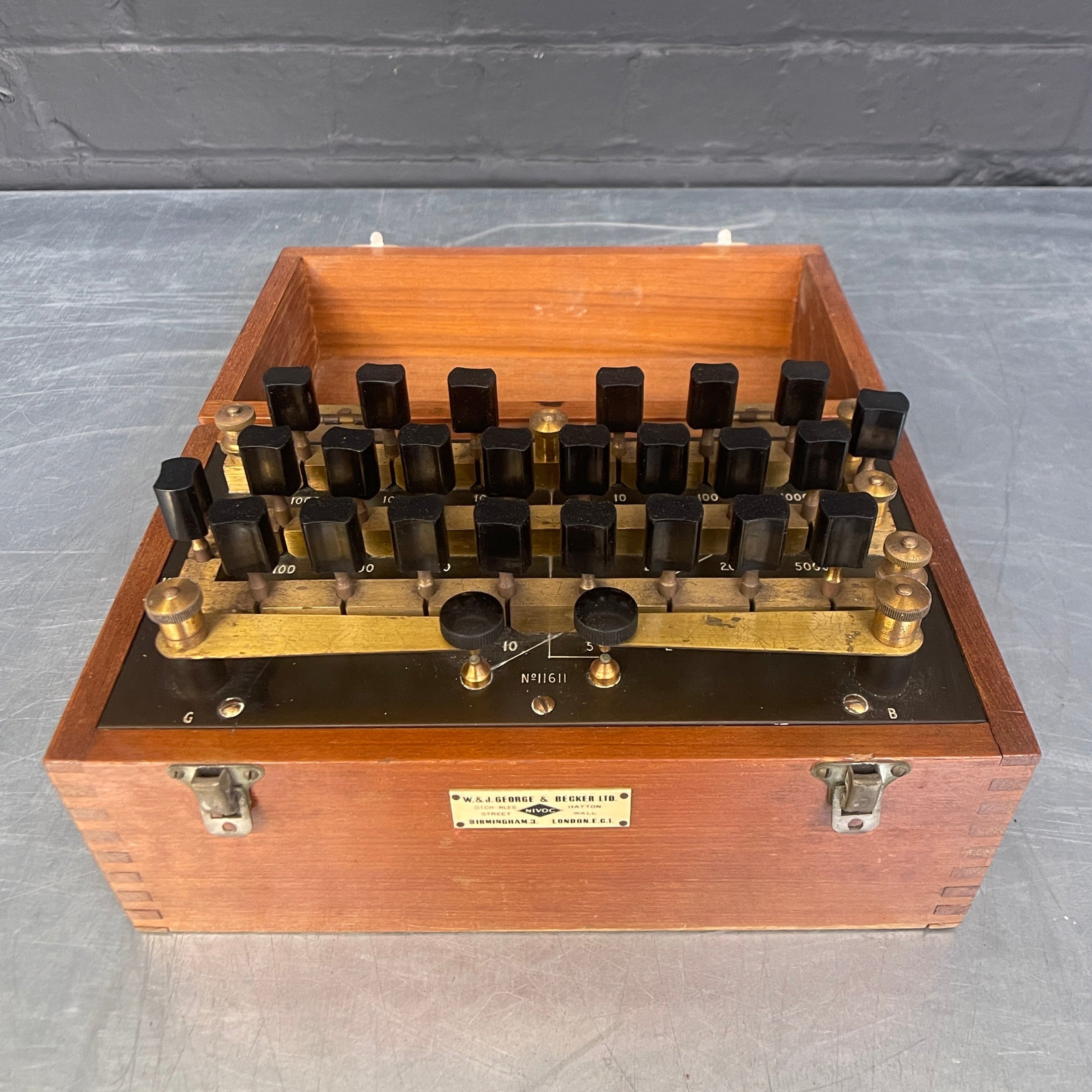 electrical resistance box scientific Industrial powerhouse props prop rental hire vintage movie film set dec