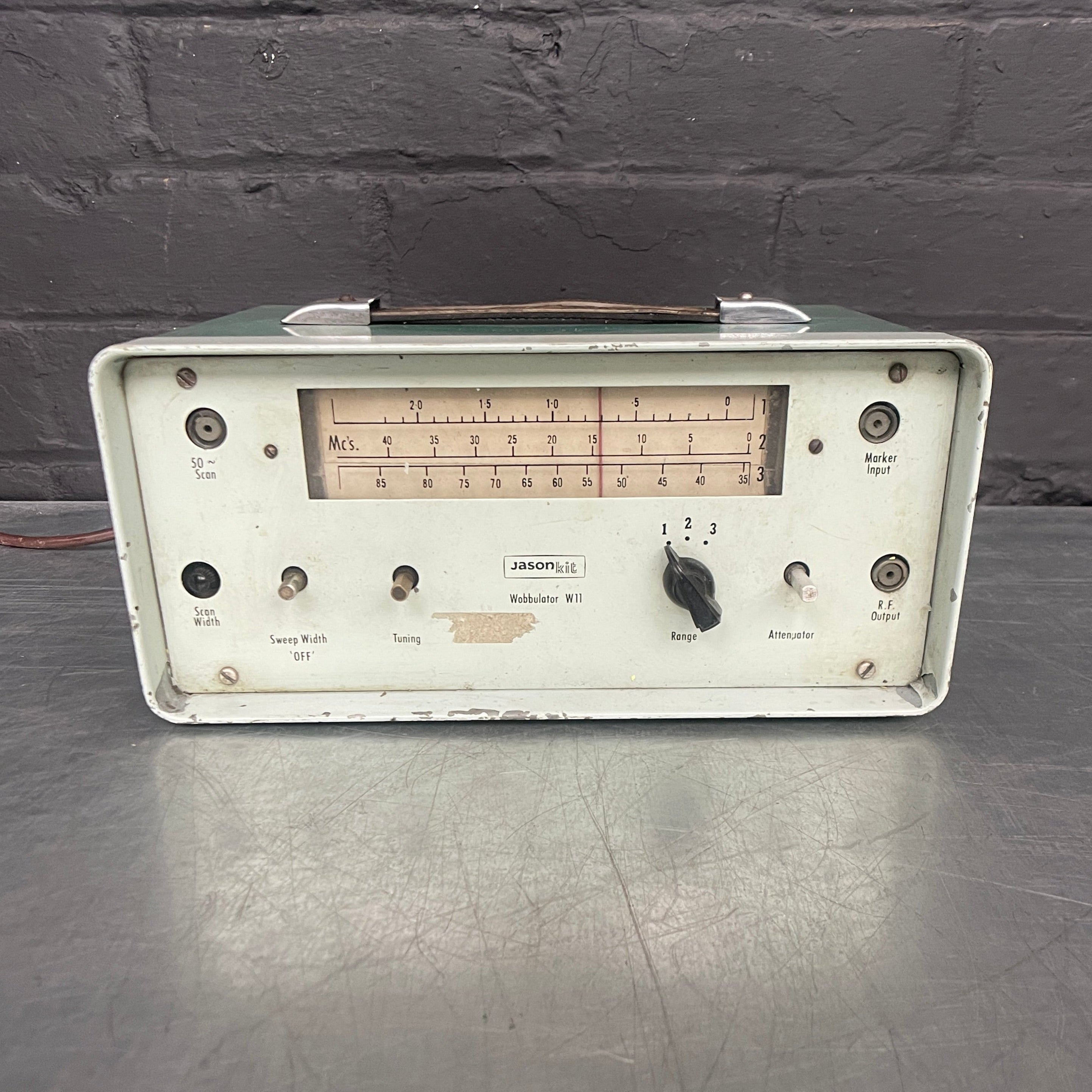 electrical tester unit wobbulator Industrial powerhouse props prop rental hire vintage movie film set dec