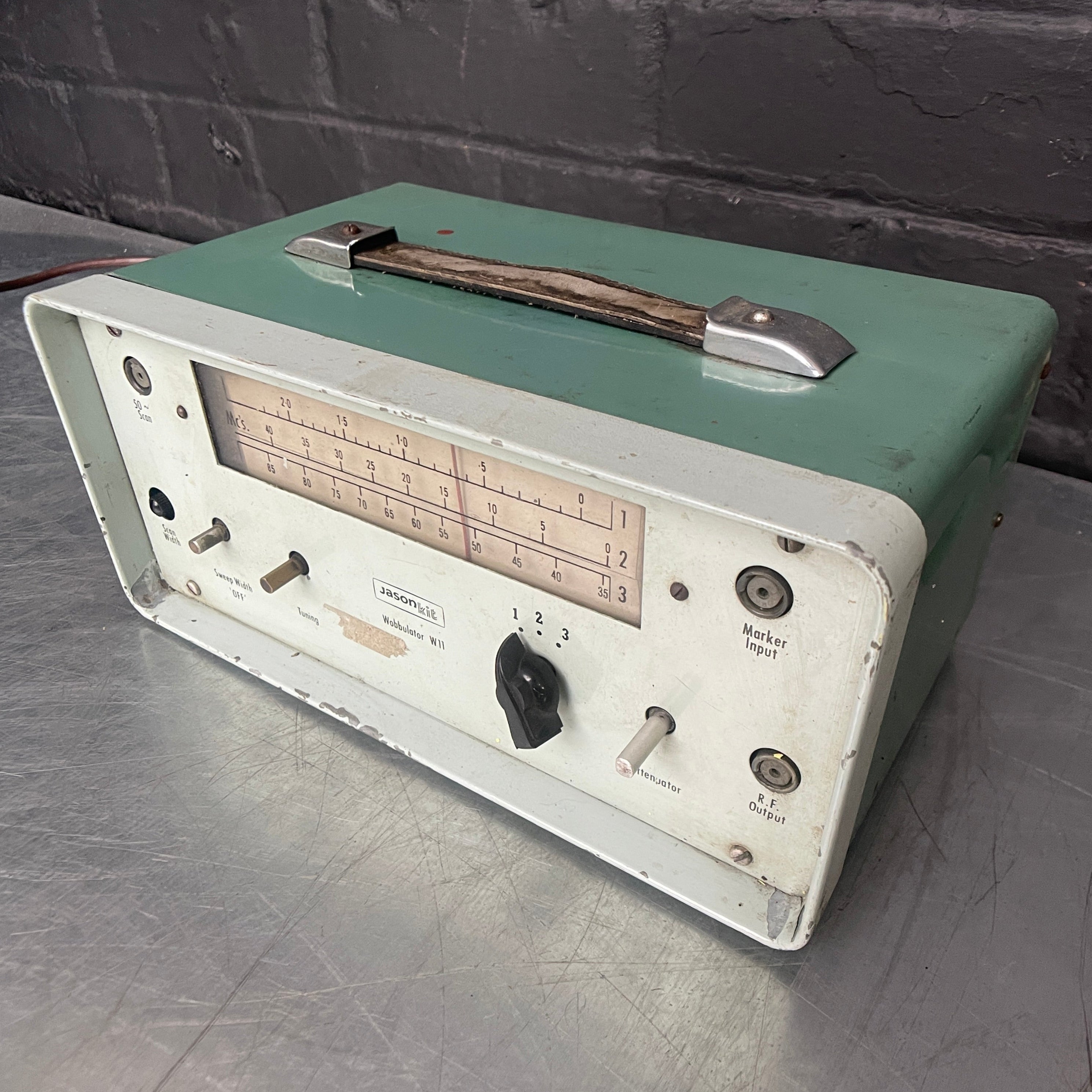 electrical tester unit wobbulator Industrial powerhouse props prop rental hire vintage movie film set dec 1