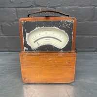 electrical volt meter equipment scientific wooden box Industrial powerhouse props prop rental hire vintage movie film set dec