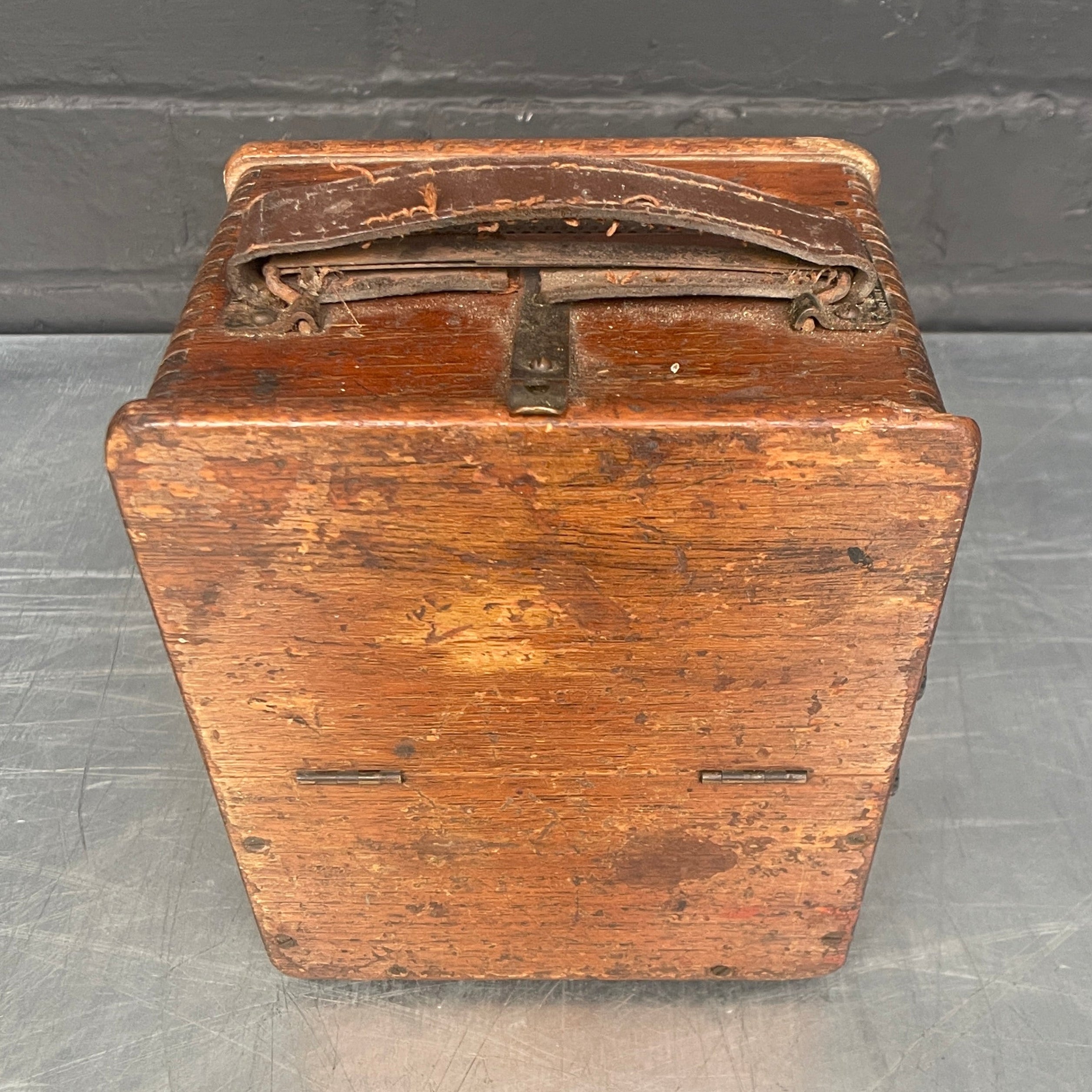 electrical volt meter equipment scientific wooden box Industrial powerhouse props prop rental hire vintage movie film set dec 1