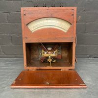 electrical volt meter scientific wooden Industrial powerhouse props prop rental hire vintage movie film set dec