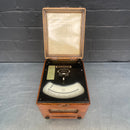 electrical volt meter scientific wooden box Industrial powerhouse props prop rental hire vintage movie film set dec