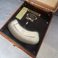 electrical volt meter scientific wooden box Industrial powerhouse props prop rental hire vintage movie film set dec 1