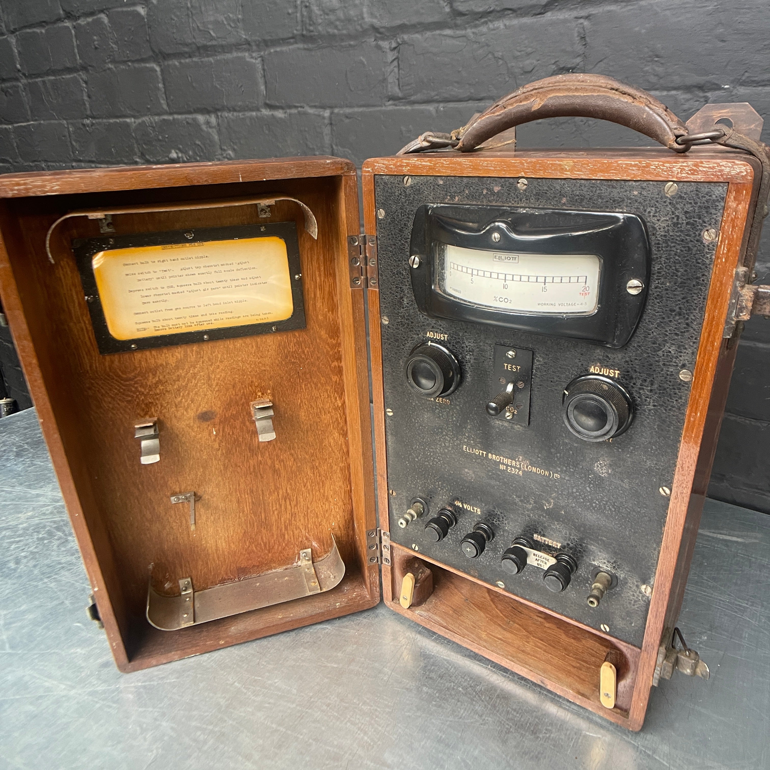 electrical volt tester scientific Industrial powerhouse props prop rental hire vintage movie film set dec brown 1