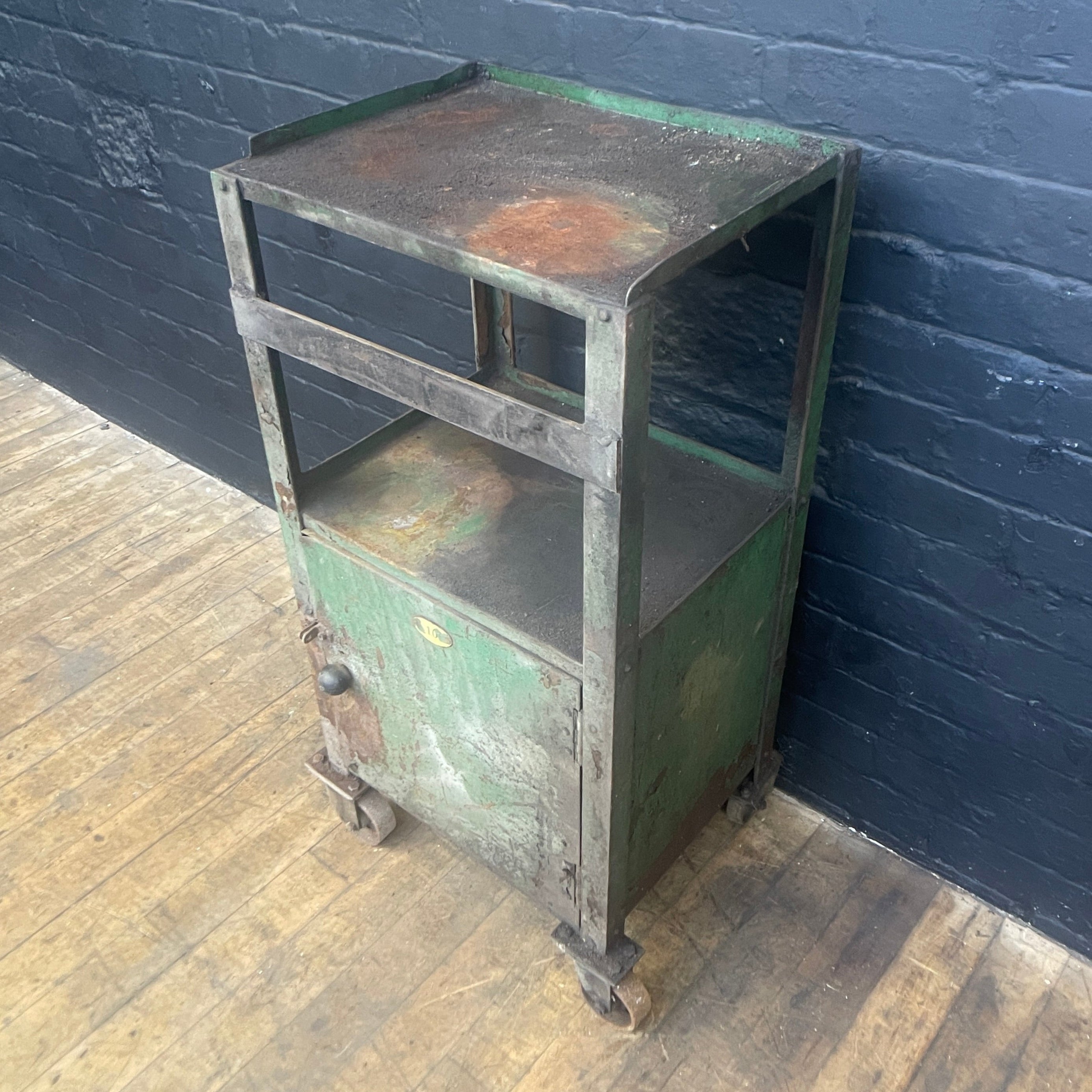 engineers trolley cart green Industrial powerhouse props prop rental hire vintage movie film set dec 1