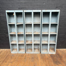 industrial pigeonholes cabinet shelves shelving storage Industrial powerhouse props prop rental hire vintage movie film set dec