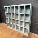 industrial pigeonholes cabinet shelves shelving storage Industrial powerhouse props prop rental hire vintage movie film set dec 1