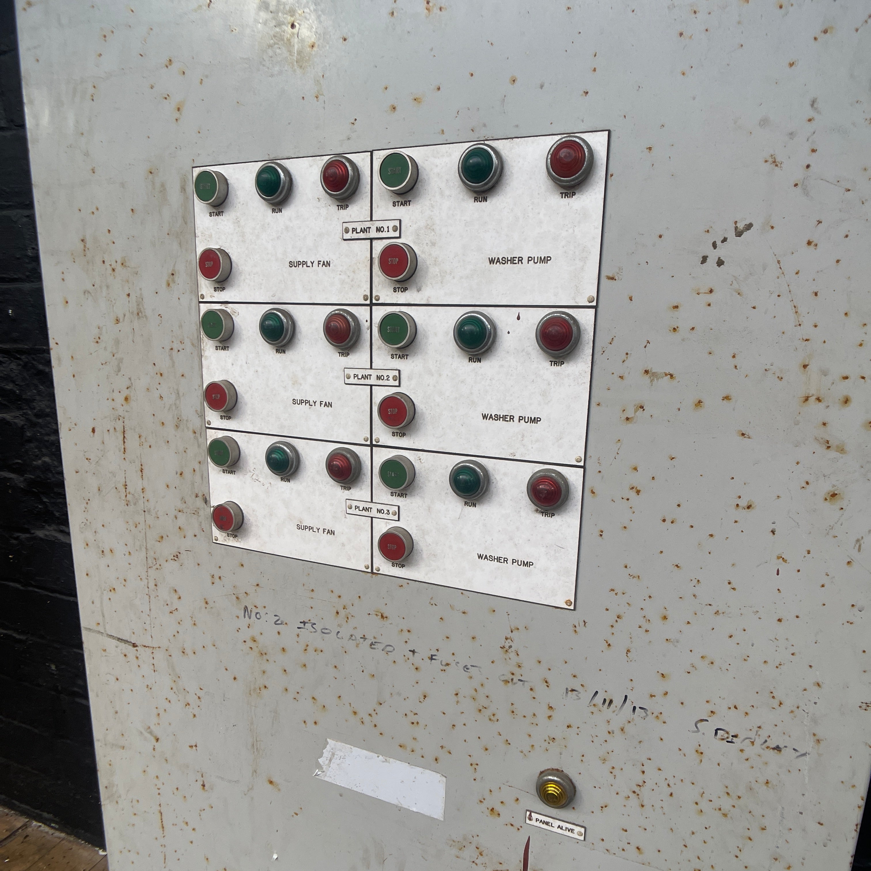 industrial powerhouse props prop rental hire vintage movie film set dec switchgear panel electrical buttons control 20