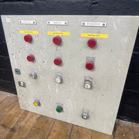 industrial powerhouse props prop rental hire vintage movie film set dec switchgear panel electrical buttons control 22