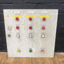 industrial powerhouse props prop rental hire vintage movie film set dec switchgear panel electrical buttons control 27