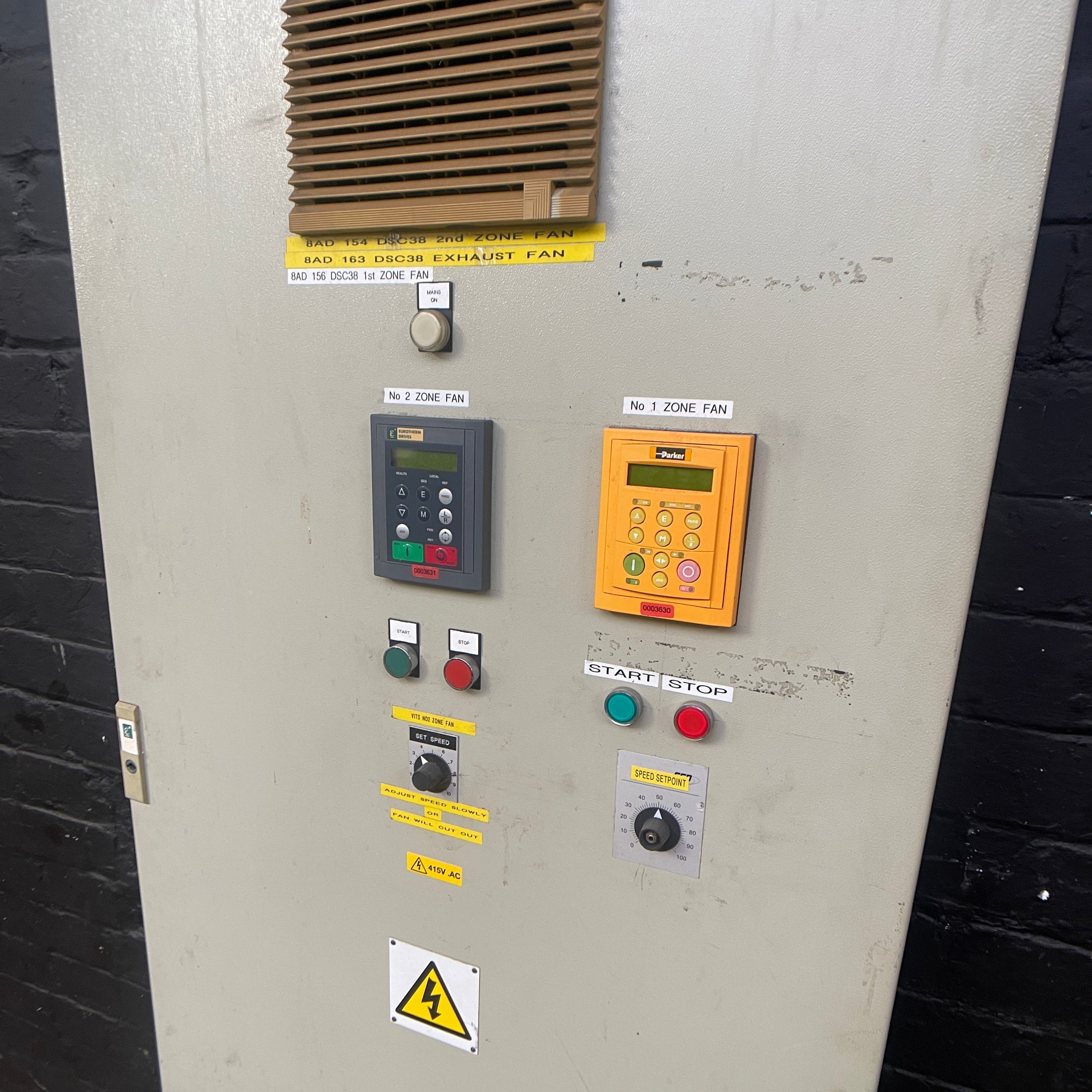 industrial powerhouse props prop rental hire vintage movie film set dec switchgear panel electrical buttons control 42